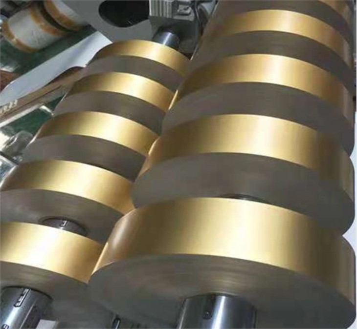 Golden cigarette aluminum foil